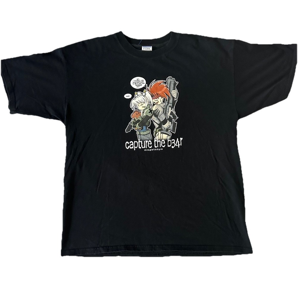 Vintage Y2K Mega Tokyo T shirt Black XL Near Deadstock Black Anime Bear Web